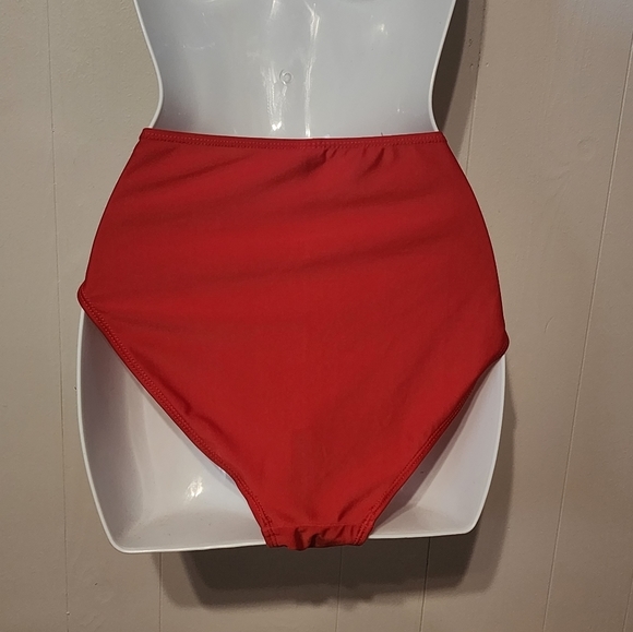 Red Bikini Bottom 2X Bobbie Brooks Beach Swim Plus A135 - Picture 2 of 4